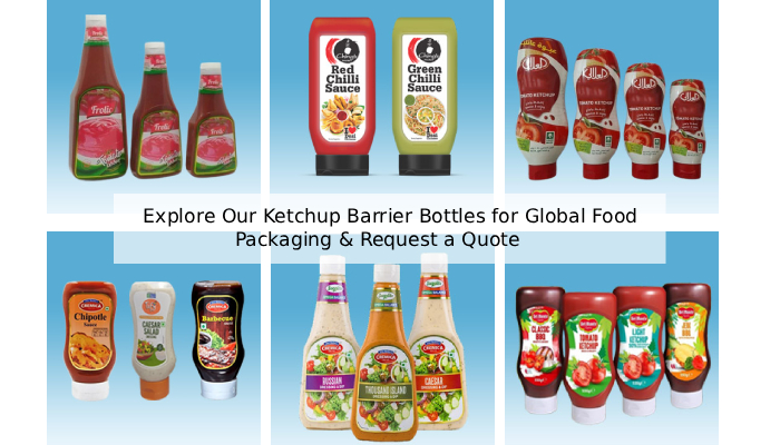 Ketchup Barrier Bottles by Graham Blowpack